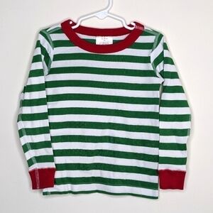 Hanna Andersson Christmas Stripe Long Sleeve PJ Pajama Shirt 100 4